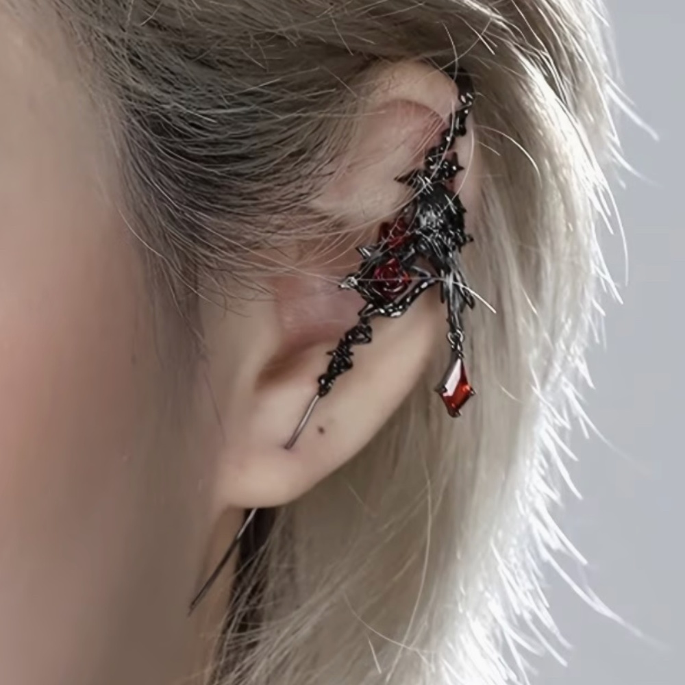 MEW Black Crow Ear Cuff, with Oil-Drip Synth
